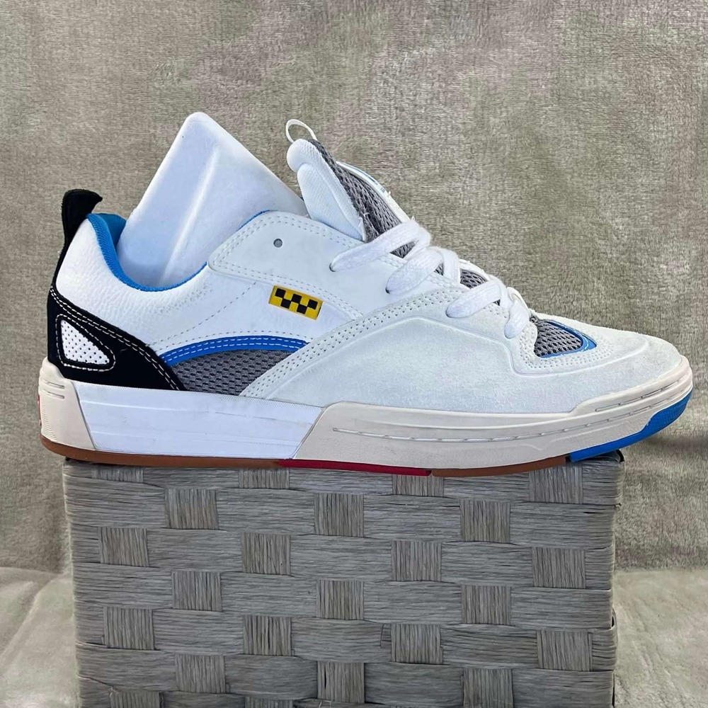Vans Skateboarding Uplands White Blue Black Suede Skate Shoes Mens 11 721356